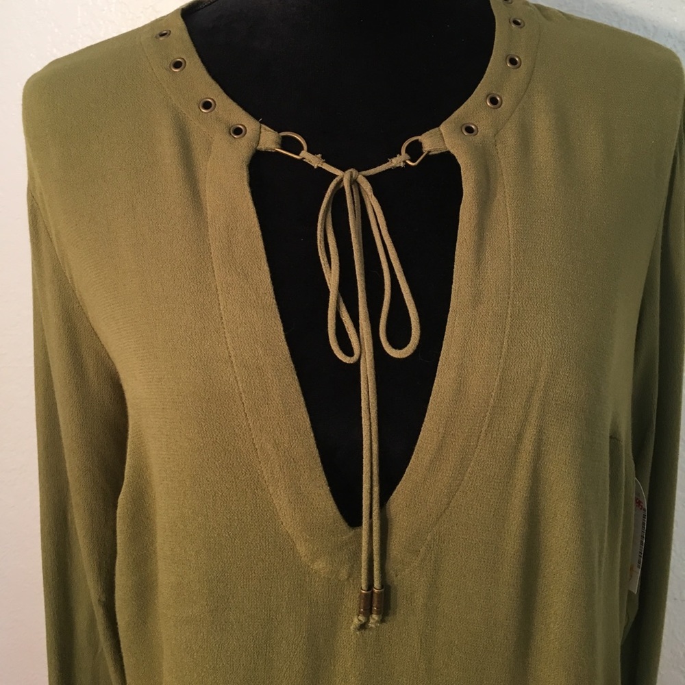 Free People Olive Long Sleeve Shirt - Picture 3 of 8
